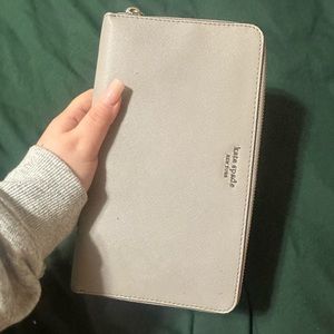 Large Kate Spade grey wallet